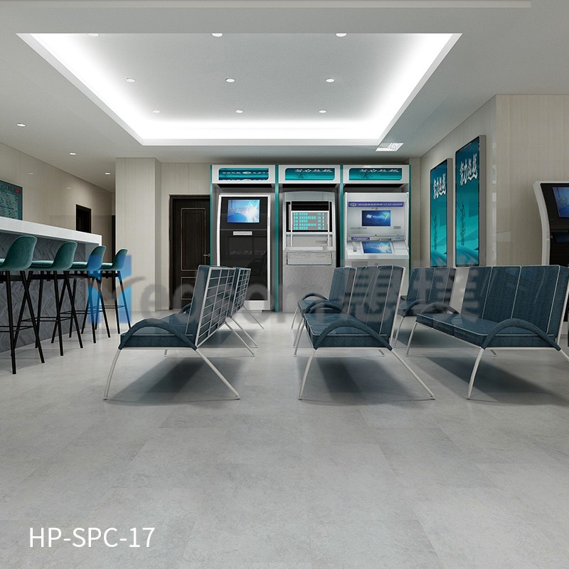 HP-SPC-17 惠璞石塑水泥灰鎖扣地板溫馨舒適防潮放水防滑